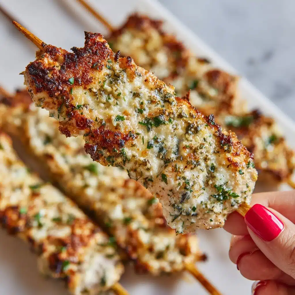 Garlic Parmesan Chicken Skewers Recipe