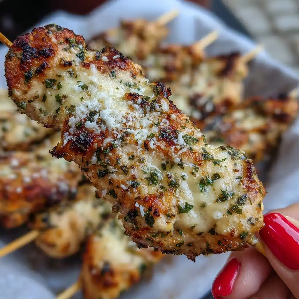 Garlic Parmesan Chicken Skewers Recipe - Recipe Image