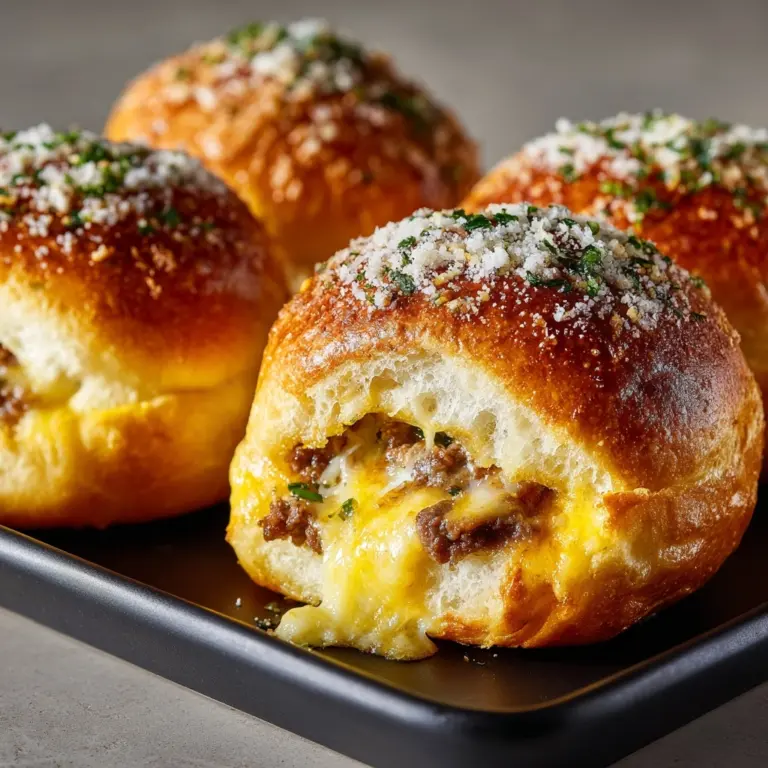Garlic Parmesan Cheeseburger Bombs Recipe