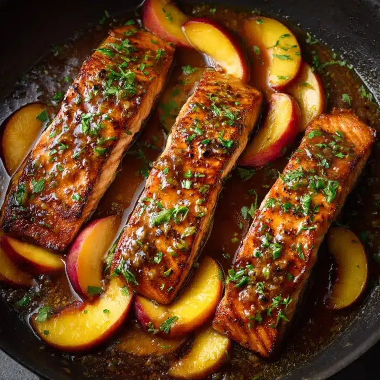 Bourbon Peach Roasted Salmon Recipe