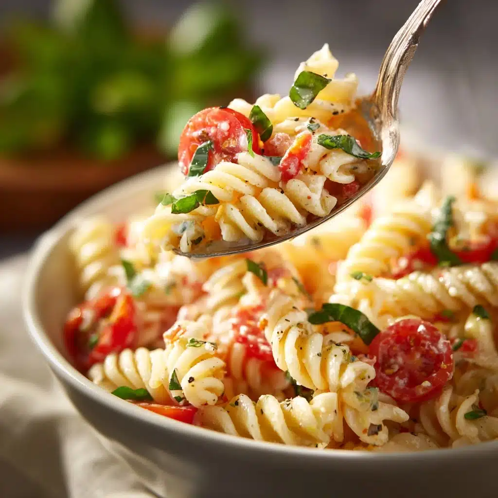 Caprese Pasta Salad with Creamy Balsamic Dressing Recipe - Recipe Image