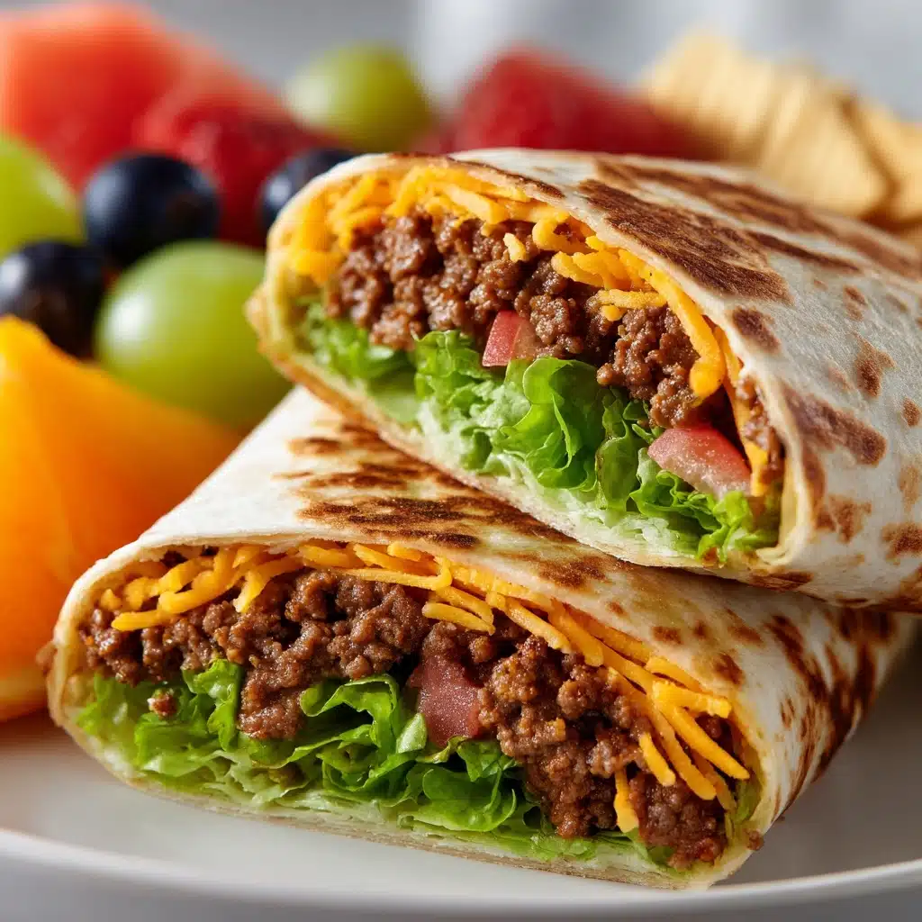 Grilled Cheeseburger Wraps Recipe - Recipe Image