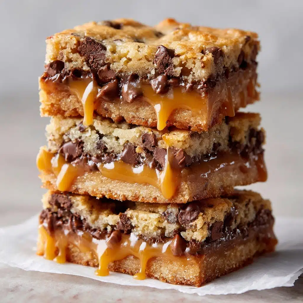 Salted Caramel Chocolate Chip Cookie Bars Recipe - Recipe Image