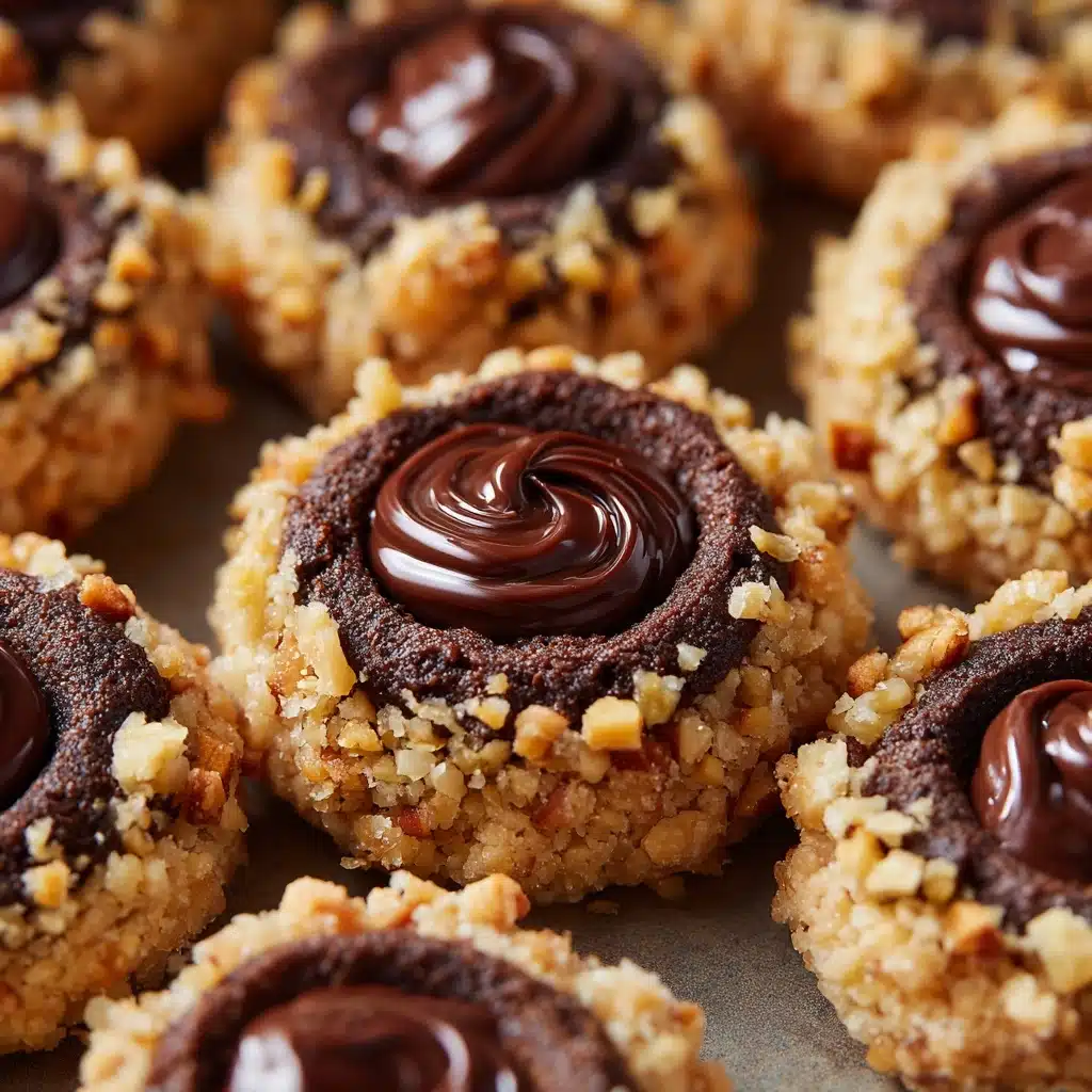 Chocolate Hazelnut Thumbprint Cookies Recipe - Recipe Image