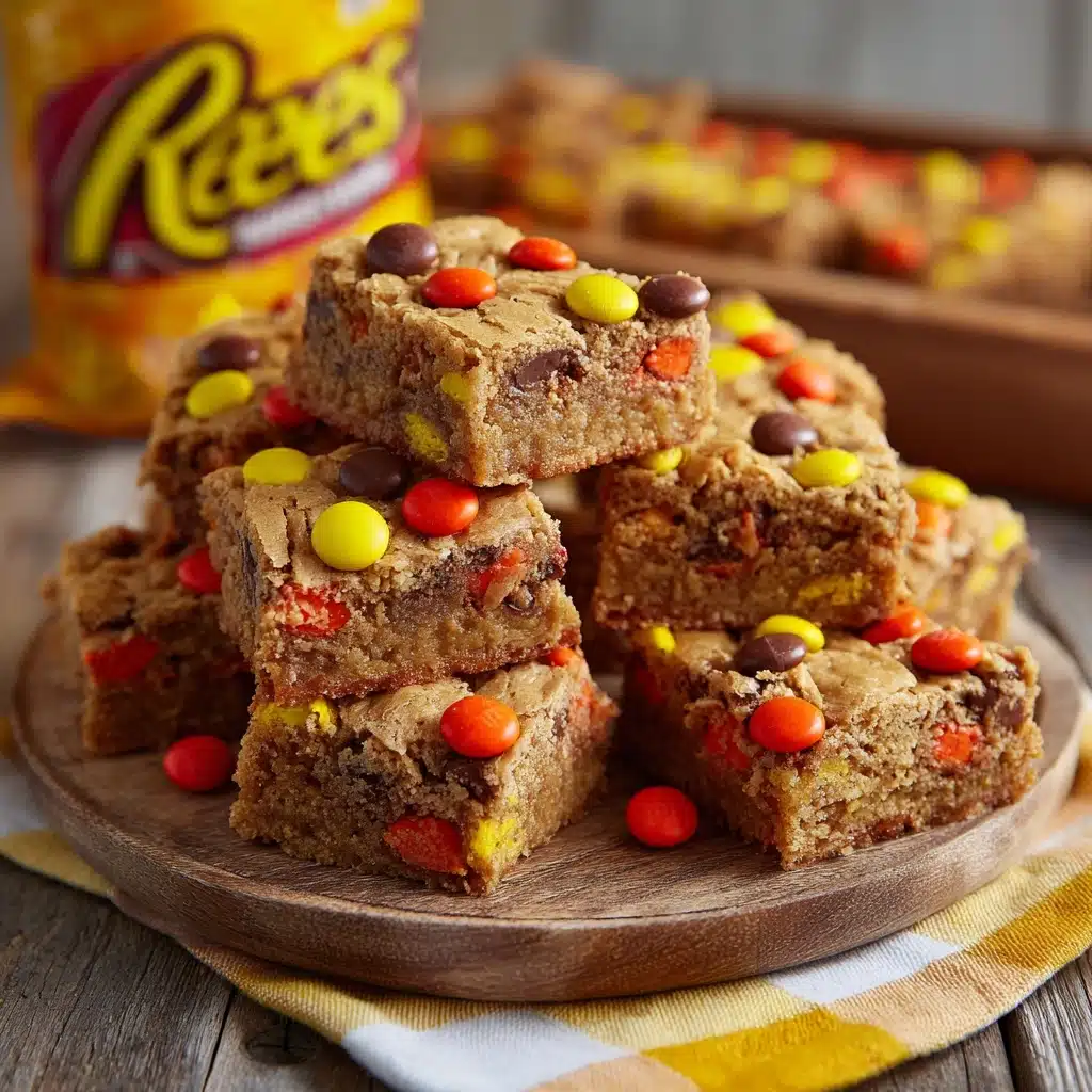 Chewy REESE'S PIECES Peanut Butter Brownies Recipe