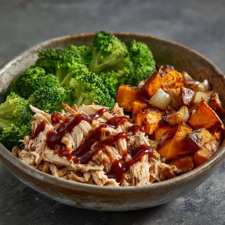 BBQ Chicken & Roasted Sweet Potato Bowls Recipe