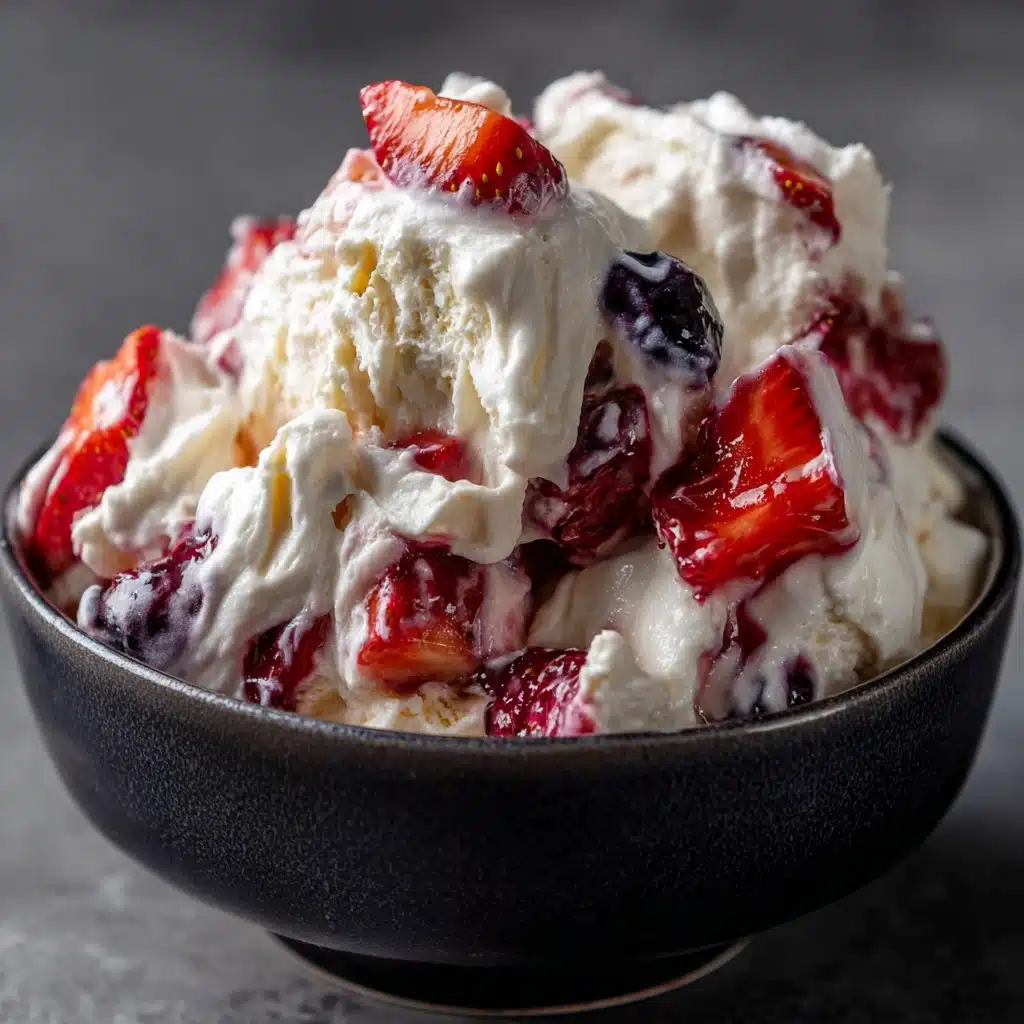 Easy Red White and Blue Cheesecake Salad Recipe