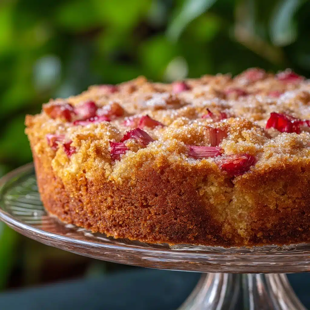 Rhubarb Sour Cream Coffee Cake Recipe - Recipe Image