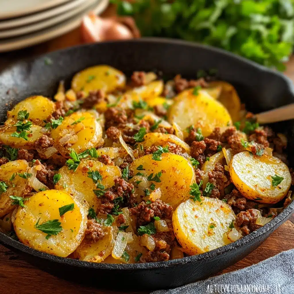 Ground Beef And Potatoes Skillet Recipe - Recipe Image