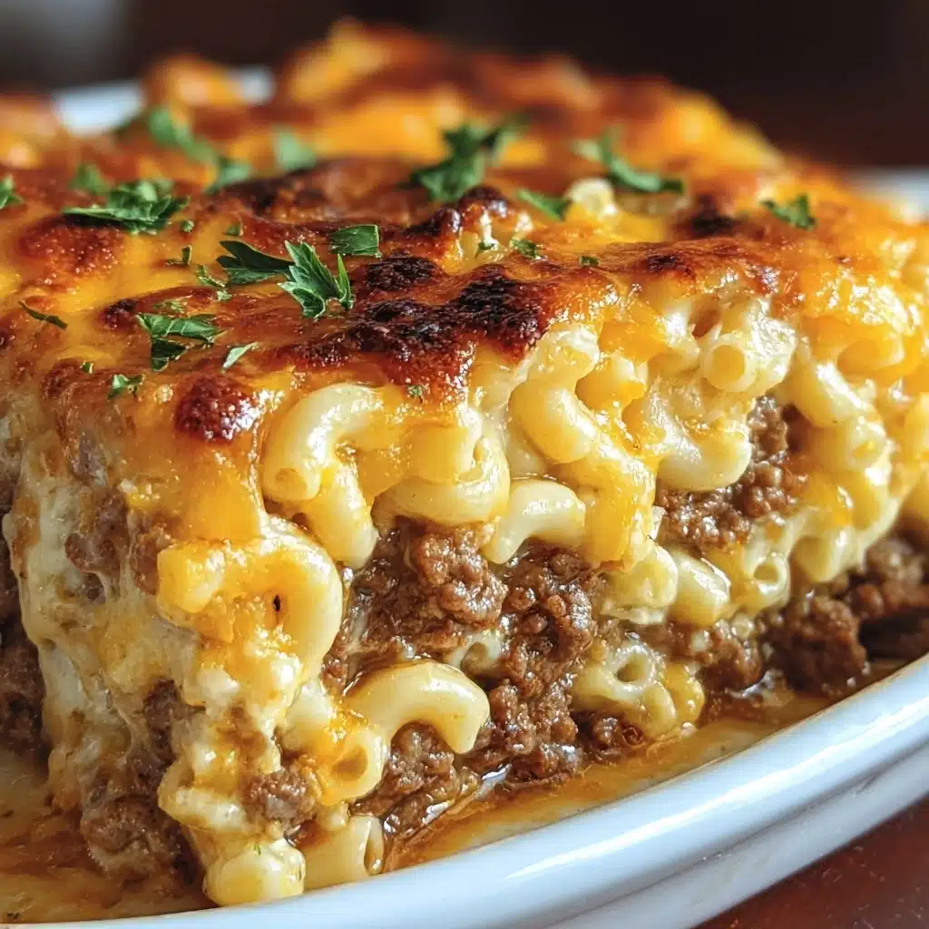 Mac and Cheese Meatloaf Casserole Recipe - Recipe Image