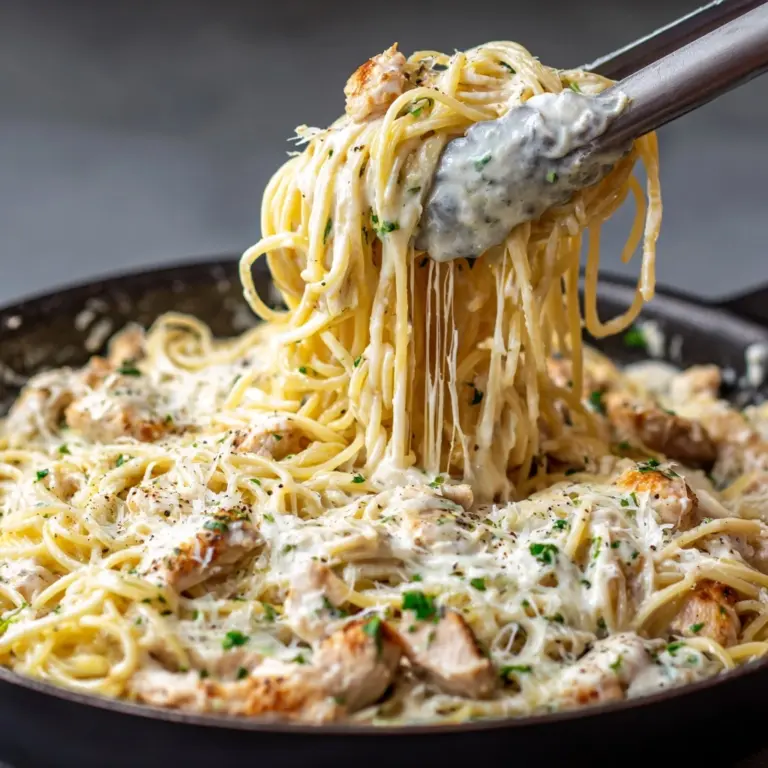 Salmon Pasta with a Creamy Garlic Sauce Recipe