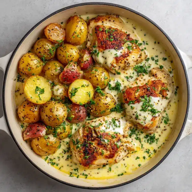 chicken and potatoes with dijon cream sauce Recipe