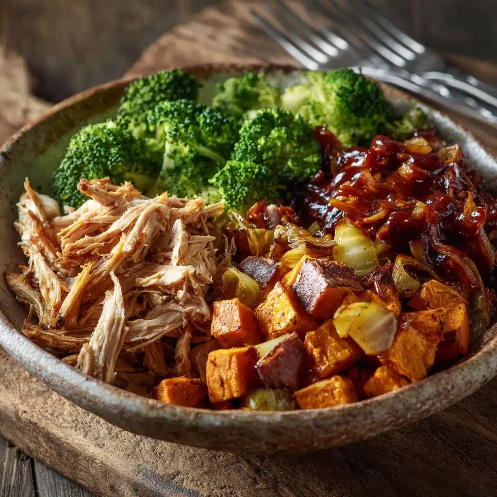 BBQ Chicken & Roasted Sweet Potato Bowls Recipe - Recipe Image