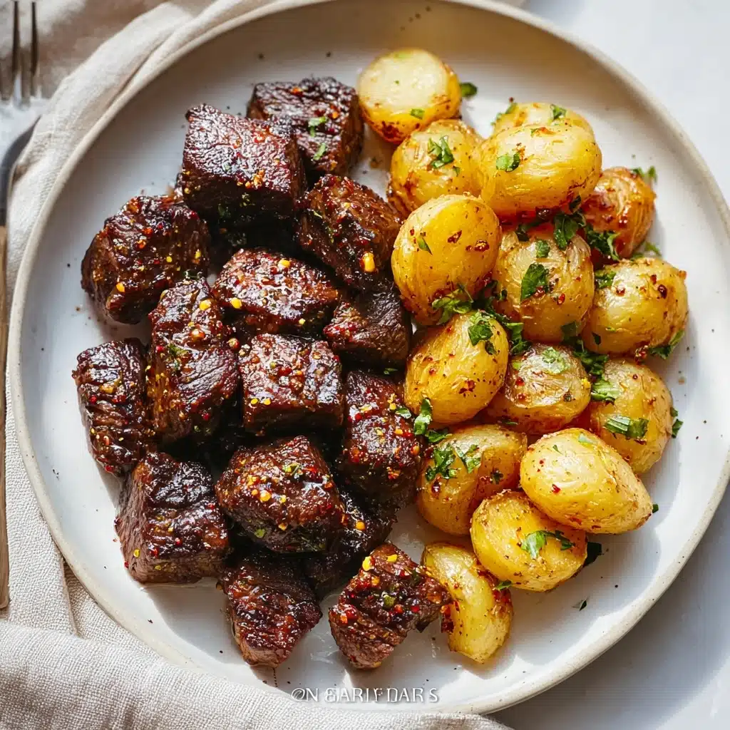 Garlic Steak Bites and Potatoes Recipe