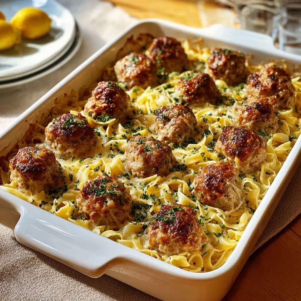 Greek Chicken Meatballs with Lemon Orzo Recipe