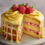 Strawberry Lemonade Layer Cake Recipe