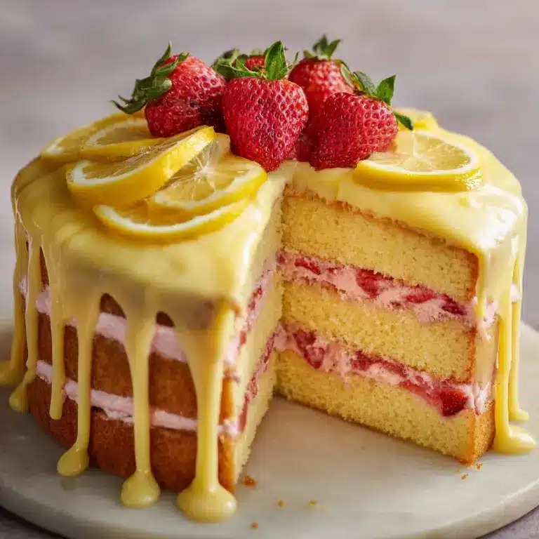Strawberry Lemonade Layer Cake Recipe