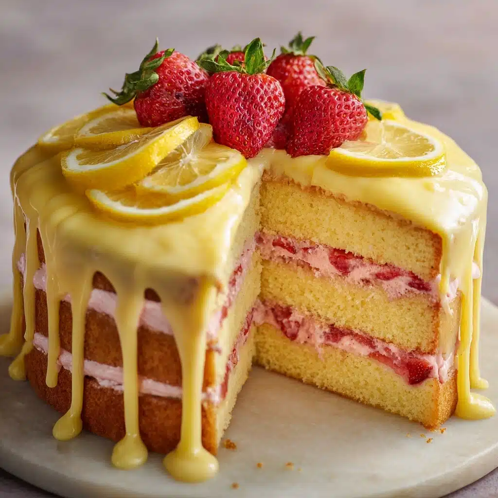 Strawberry Lemonade Layer Cake Recipe