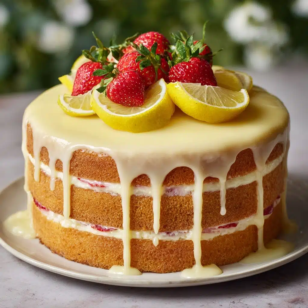 Strawberry Lemonade Layer Cake Recipe - Recipe Image