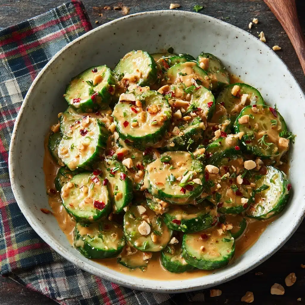 Cucumbers in Spicy Peanut Sauce Recipe - Recipe Image