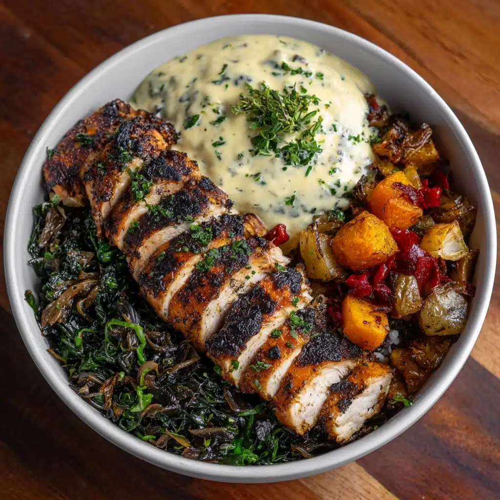Chimichurri Grilled Chicken Bowl with Garlic Sauce Recipe - Recipe Image