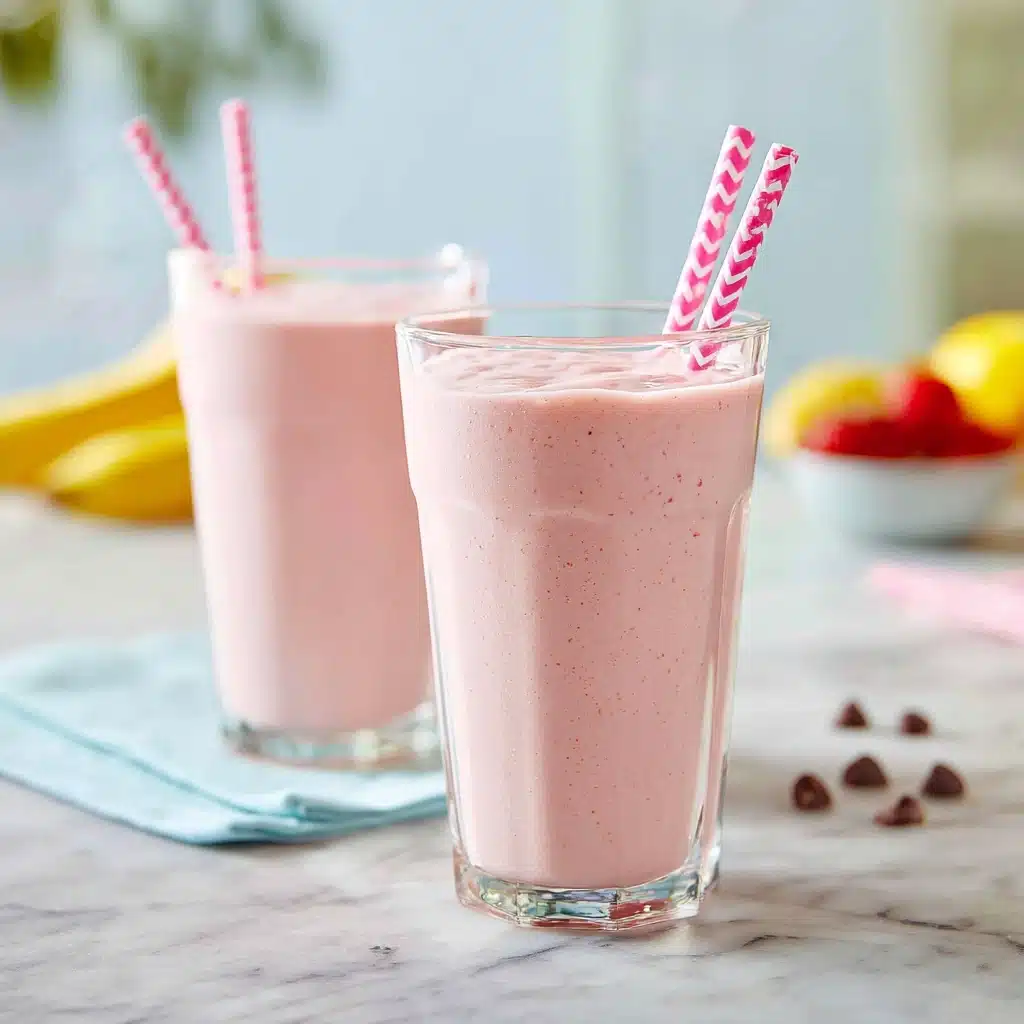 Strawberry Banana Chocolate Smoothie Recipe - Recipe Image