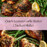 Lemon Garlic Butter Chicken and Green Beans Skillet Recipe