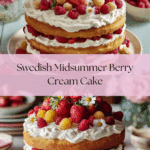 Swedish Midsummer Cake with Berries and Cream Recipe