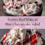 Easy Red White and Blue Cheesecake Salad Recipe