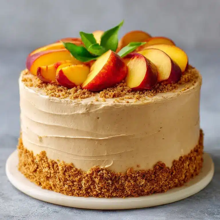 Peach Cake with Brown Sugar Frosting Recipe