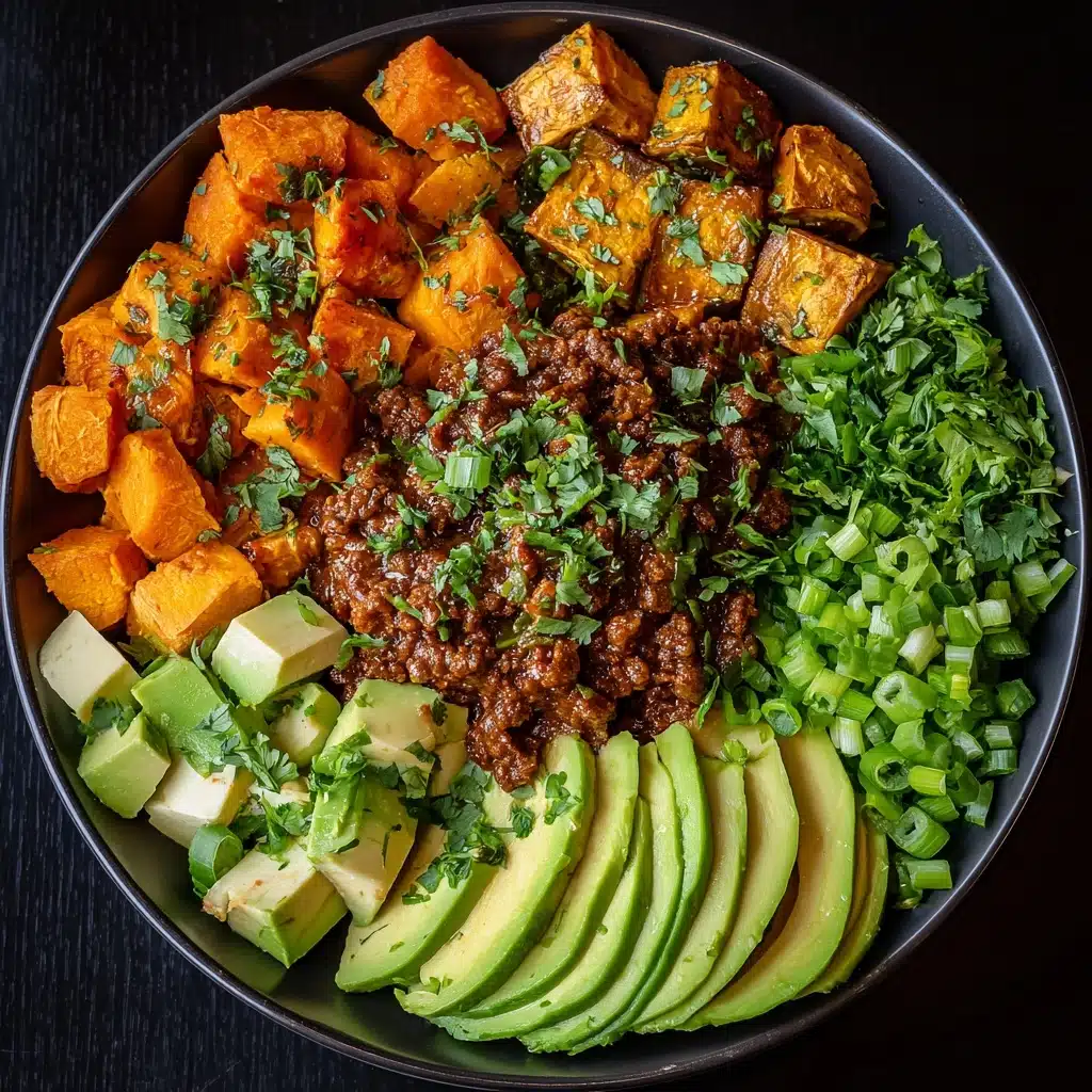 Spicy Ground Beef & Sweet Potato Protein Bowl Recipe - Recipe Image