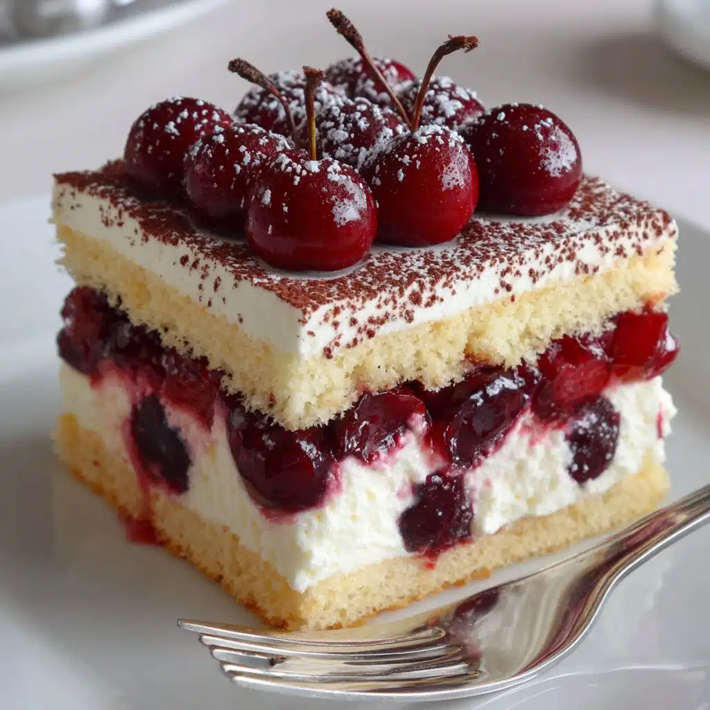 Cherry Amaretto Tiramisu Recipe : A Fruity Twist Recipe - Recipe Image