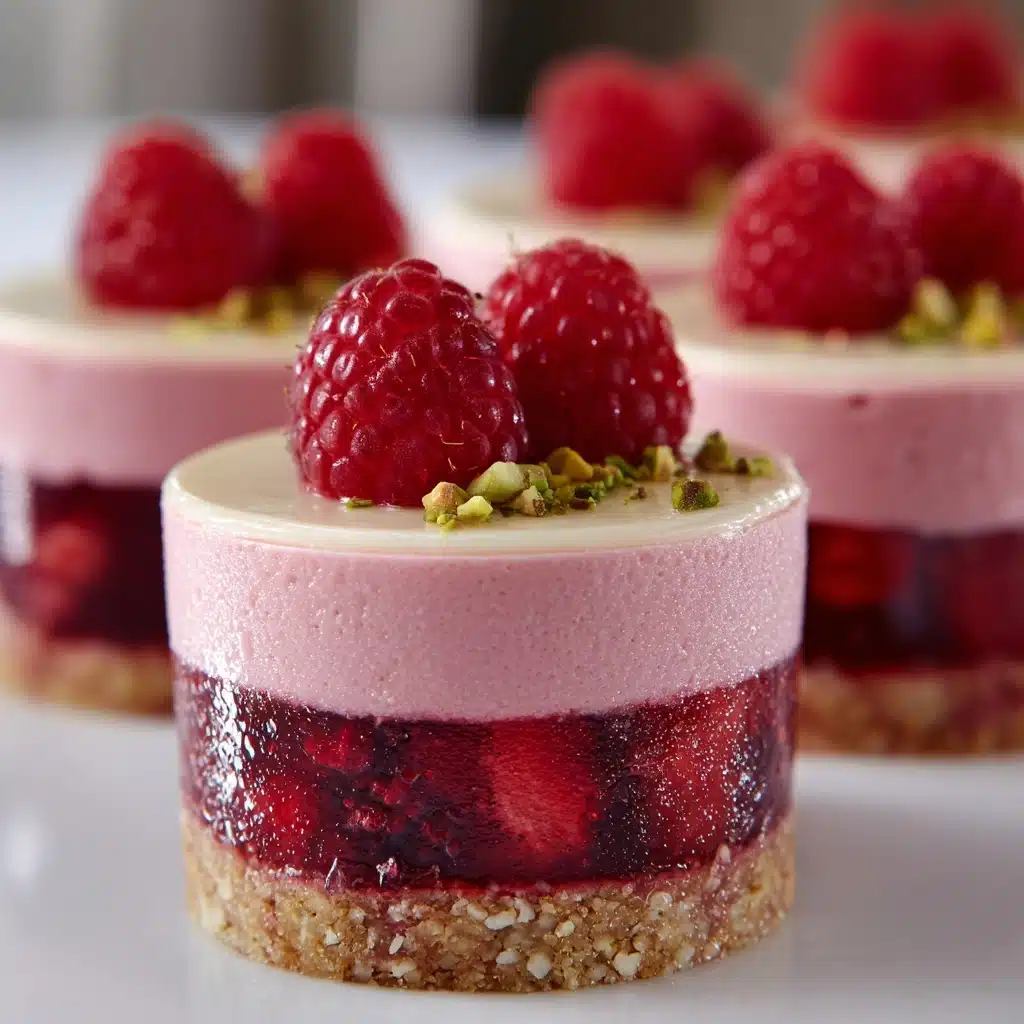 Raspberry Pistachio Mousse Cakes Recipe