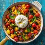 Summer Skillet Gnocchi Recipe with Grilled Corn and Burrata Recipe