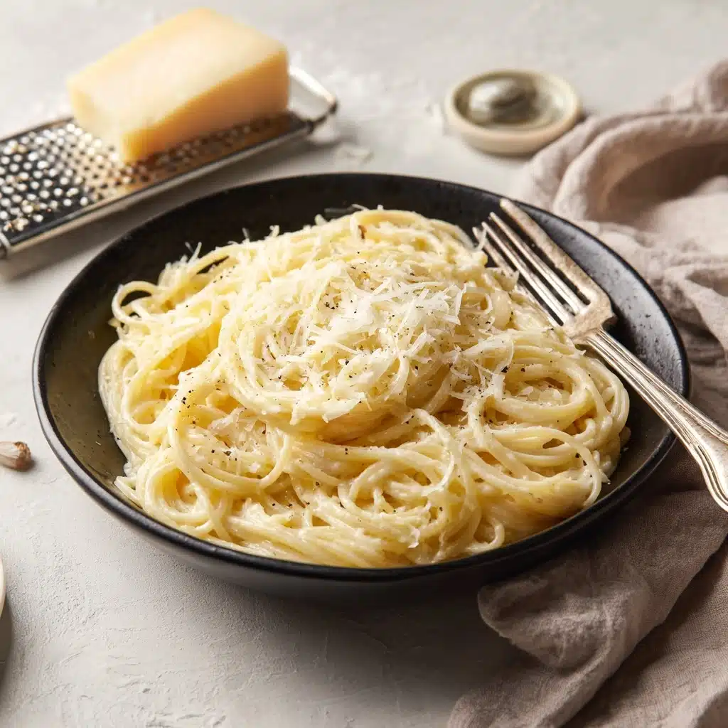 Spaghetti with Butter, Egg and Cheese Recipe - Recipe Image