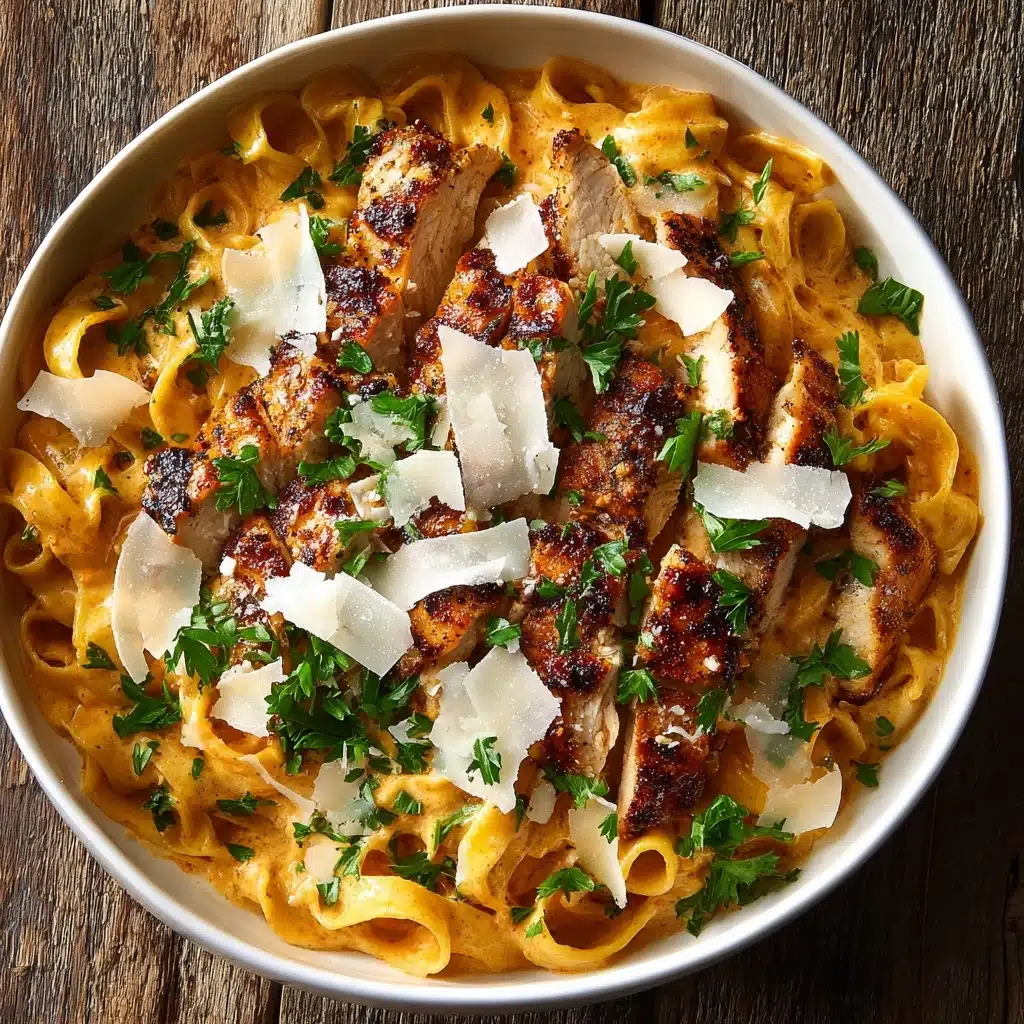 Easy Cowboy Butter Chicken Linguine Recipe - Recipe Image