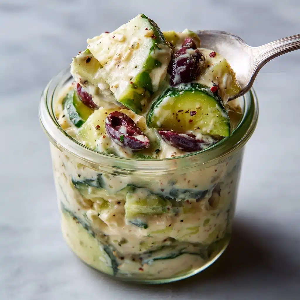 High Protein Creamy Cucumber Chicken Salad Recipe - Recipe Image