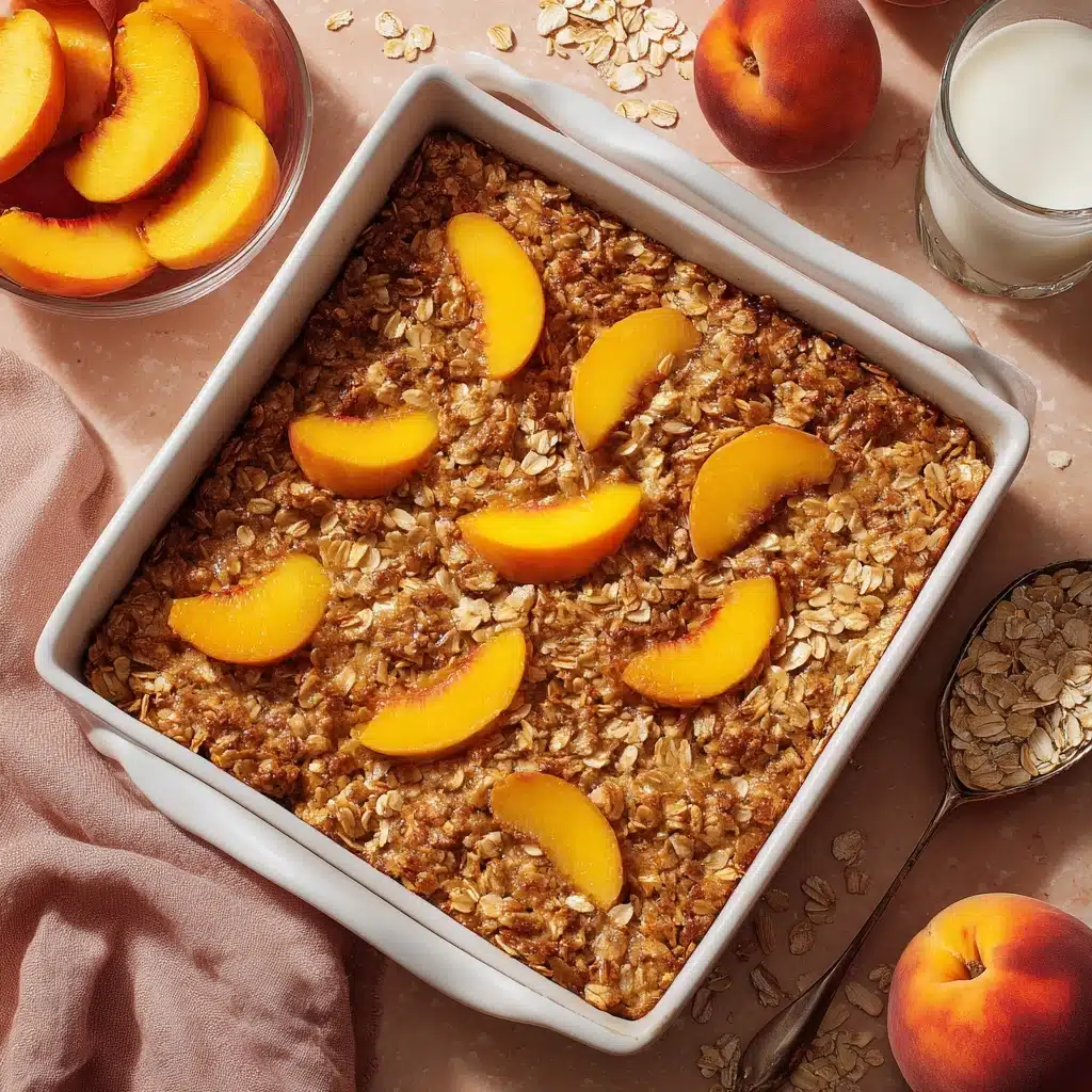 Peach Baked Oatmeal Recipe - Recipe Image