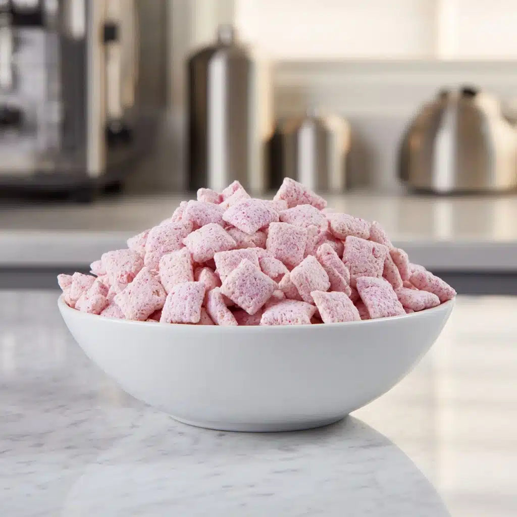 Easy Strawberry Shortcake Puppy Chow Recipe