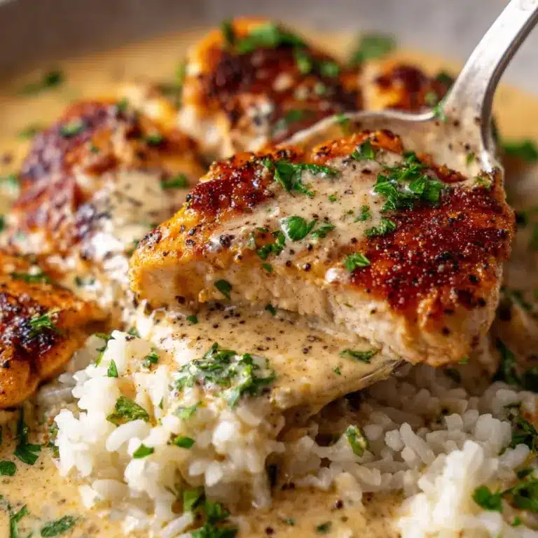 One-Pan Creamy Parmesan Chicken & Rice Recipe