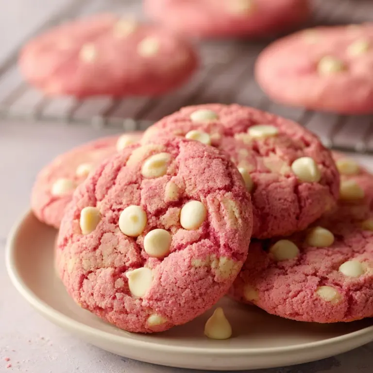 Strawberries & Cream Pudding Cookies Recipe