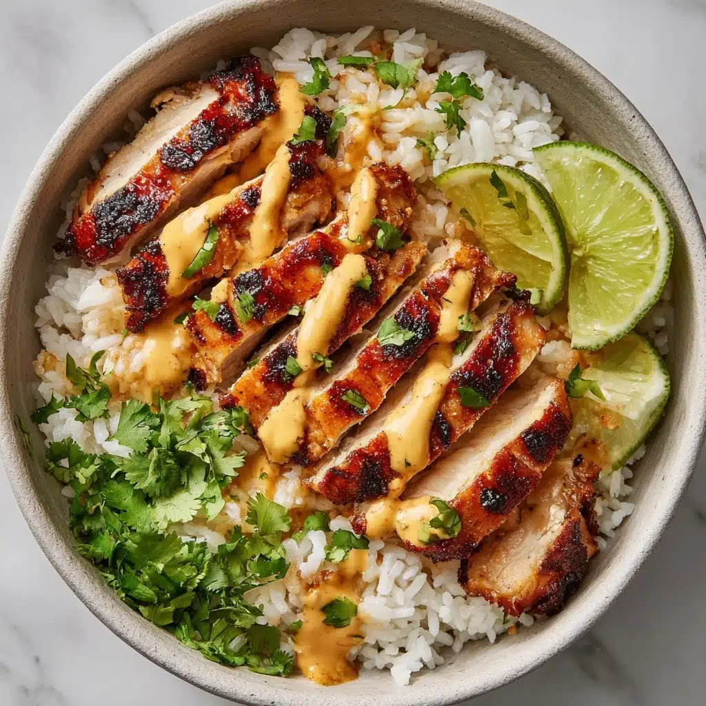 Sweet Chili Chicken Bowl with Coconut Lime Drizzle Recipe - Recipe Image