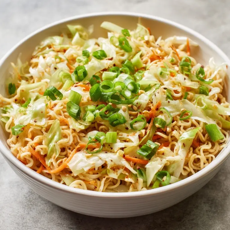 Asian Cabbage Crunch Salad with Ramen Recipe
