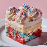 Patriotic Poke Cake – Red, White & Blue 4th of July Dessert Recipe