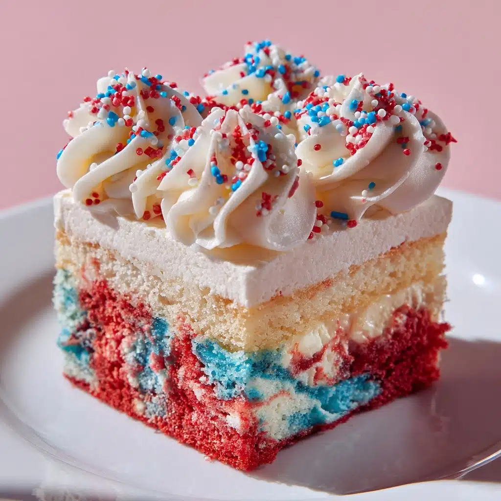 Patriotic Poke Cake – Red, White & Blue 4th of July Dessert Recipe