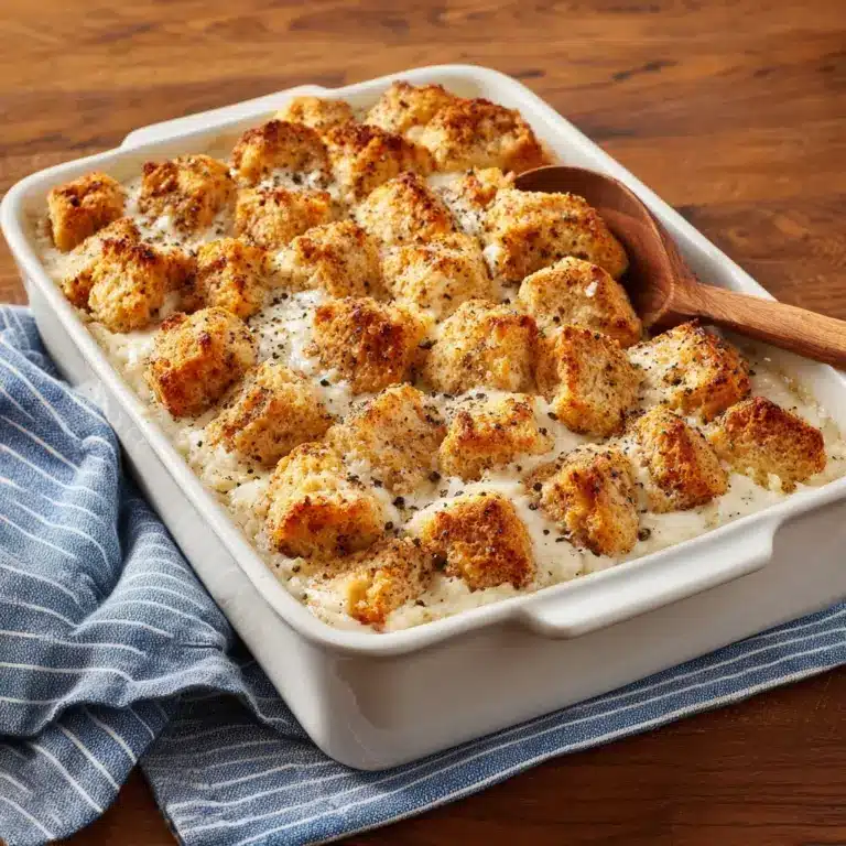 Lazy Biscuits & Gravy Breakfast Casserole Recipe
