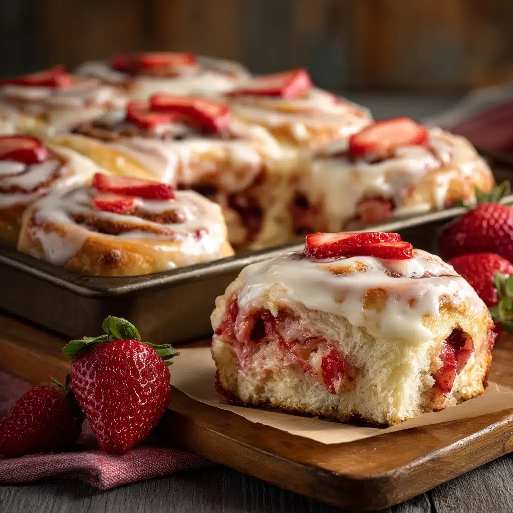 Strawberry Cheesecake Cinnabon Rolls Recipe - Recipe Image