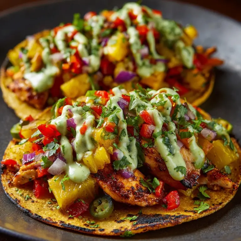 Chili Lime Chicken Tacos with Grilled Pineapple Salsa Recipe