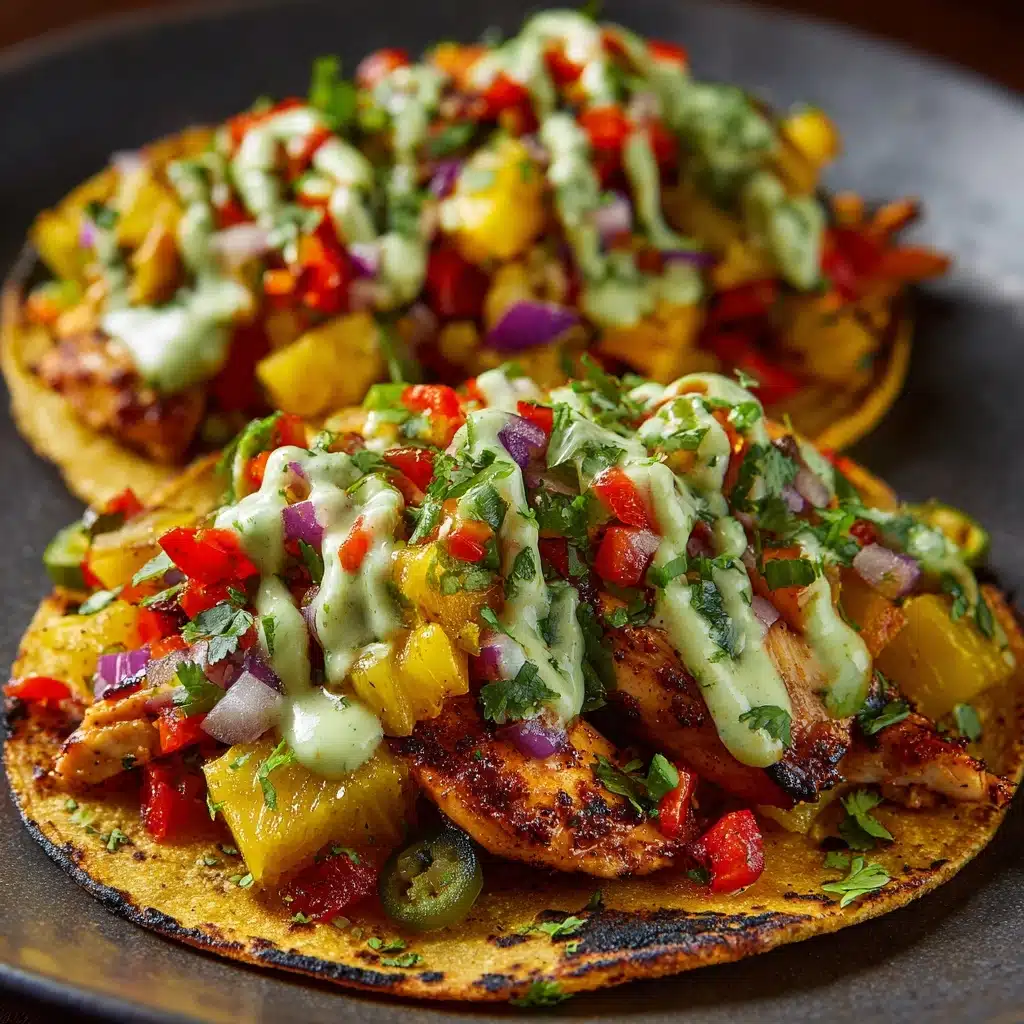 Chili Lime Chicken Tacos with Grilled Pineapple Salsa Recipe