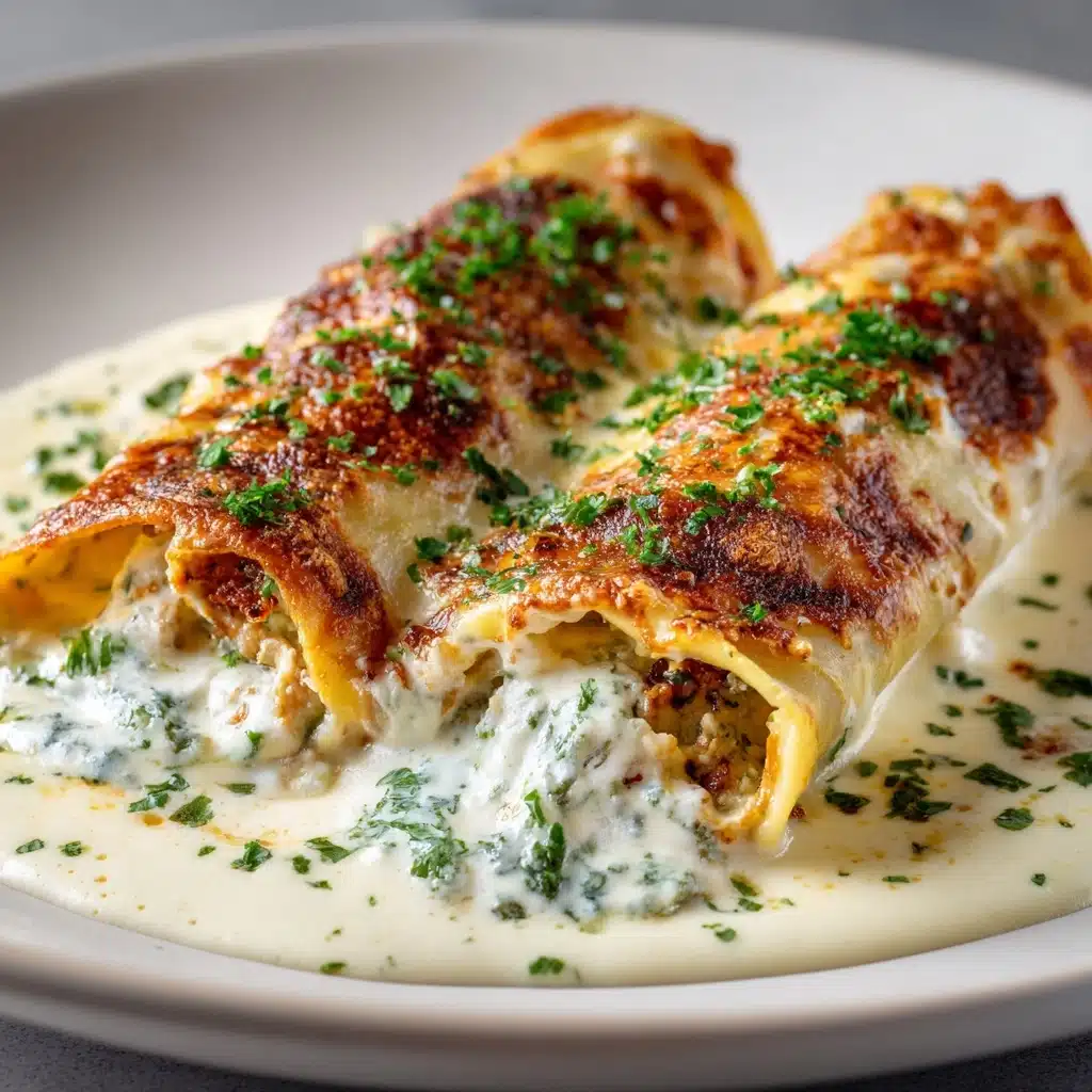 Chicken Alfredo Lasagna Rolls Recipe - Recipe Image